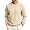 Herren lockerer Fleece-Rundhals-Langarm-Freizeit-Sweatshirt