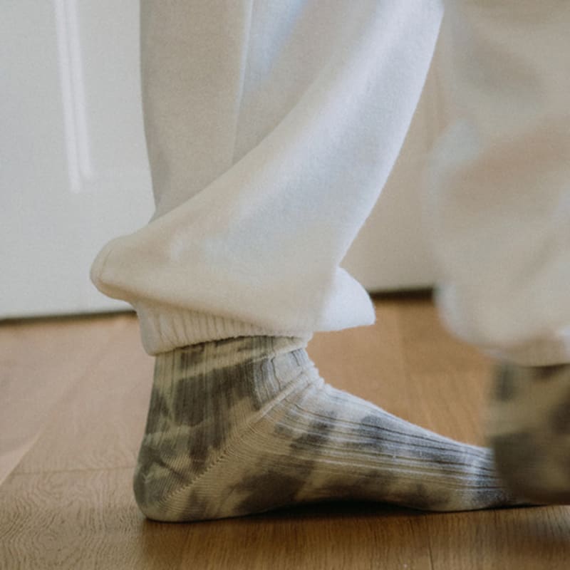 SOOPUI Plants Tie-dye Socks In Gray