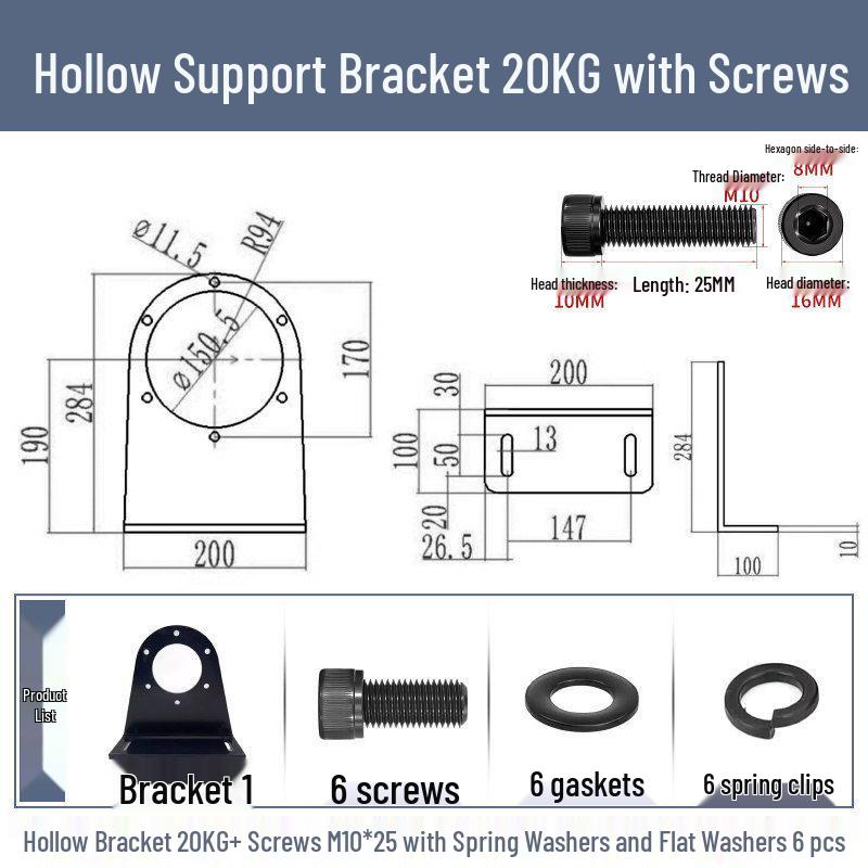0.6KG-40KG Magnetic Powder Brake and Clutch Bracket, Single/Double Axis