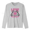 Love Never Ends Gothic Valentines Day Mens Cotton T Shirt with Skeleton Hands Heart Print vintage Washed graphic Comfortable