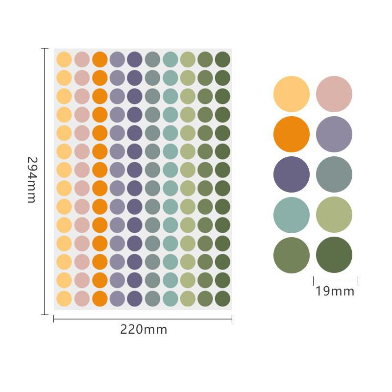 19mm Round Waterproof Self-Adhesive Color Dot Labels for Identification and Classification