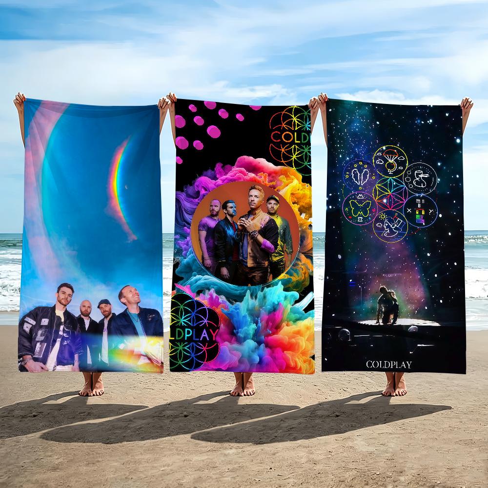 Band C-COLDPLAY Towel Beach Towel Travel Lightweight Skin Friendly for Pool Beach Camping Cruise Summer