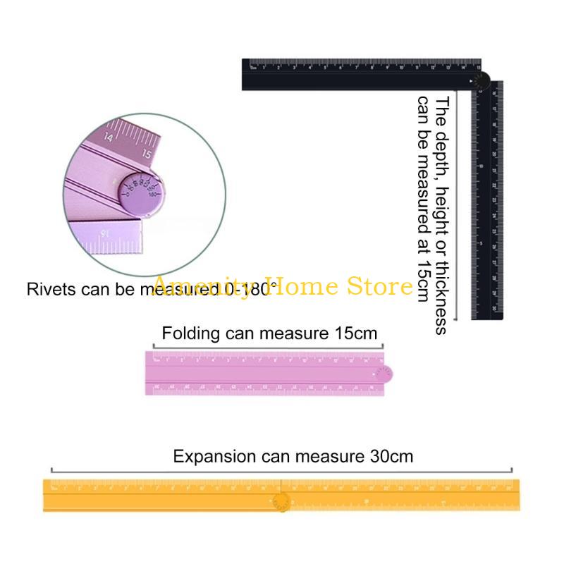 F26C Efficient Aluminum Foldable Ruler Suitable for Precise Measurement Needs in Workshops and Homes, Home & Professional Use