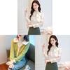 Romantic French Collared Butterfly Tie Blouse With 3d Effect For Spring Office Wear