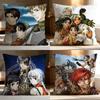 Popular GGenso Suikodened Cushion Cover Soft Washable Pillow Case Multi-Scene for Couch Bed Travel Office Use