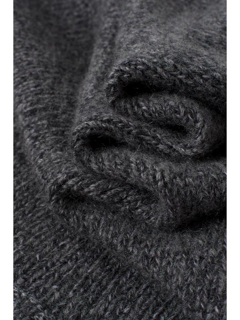 Women's Plus Size 100% Pure Cashmere Thickened Marl Yarn 5-Gauge Loose Sweater