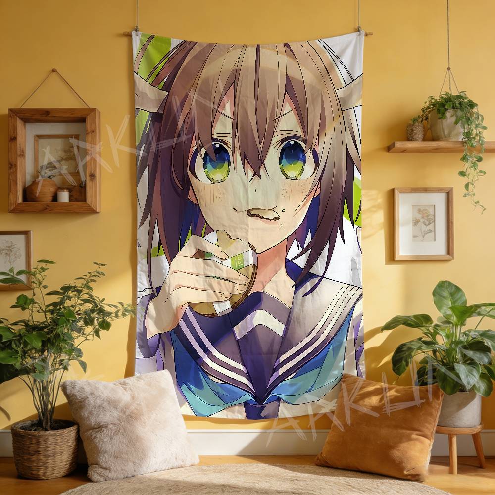 Anime Nokotan Cute Noko Shikanoko Tapestry Decoration Bedroom Dormitory Background Cloth Holiday Party Living Room Club Cloth