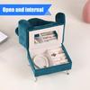 Velvets Jewelry Organizers Portable Sofa Shape with Partitioned Sections Space Saving Jewelry Travel Case for Easy Access
