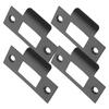 4Pcs Door Reinforcement Plates Stainless Steel Heavy Duty Deadbolt Strike Plates Latch Door Strike Plate Extender Security Kit