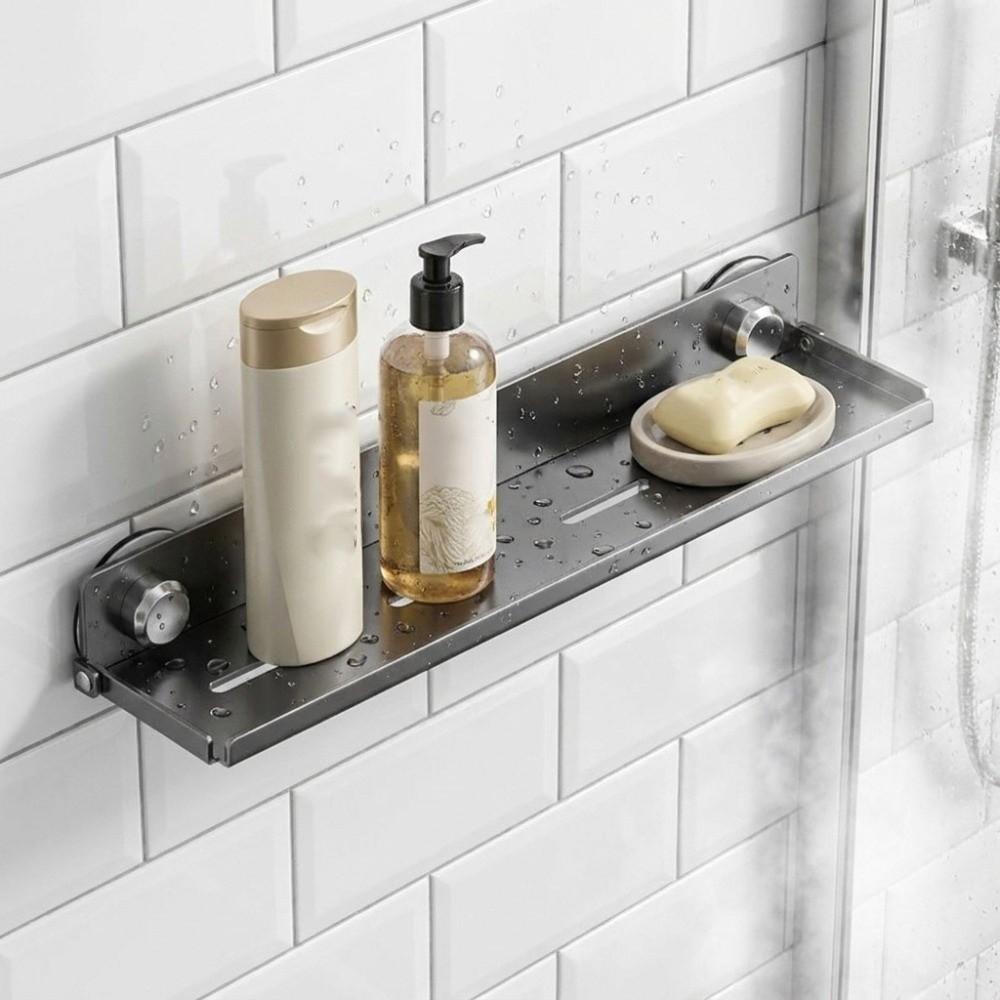 No Drilling Collapsible Storage Rack Suction Cup Drain Storage Rack Shower Storage Rack  Kitchen
