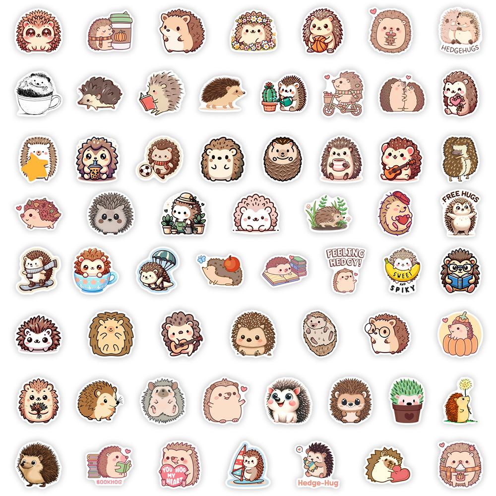Cartoon Hedgehog Stickers Collection Kids Diy Toy Gift Waterproof Decal Scrapbook Junk Journals Laptop Luggage Bottle Decorative