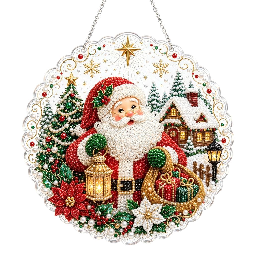 Christmas Hanging Ornament DIY Kit with Adhesive for Holiday Tree Decorations