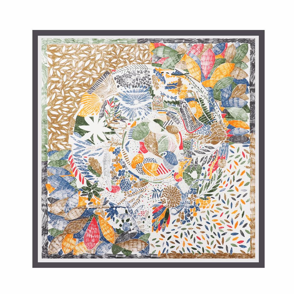 New Scarf Colorful Spots Temperament Trendy Breathable Shawl Scarf Twill Square Scarf