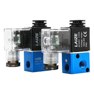 12V 24V 220V Pneumatische Solenoïdeklep 2 Posities 1/4 Poort 2 Weg Normaal Gesloten 2V025-08 Luchtcompressor Magnetische Regelklep