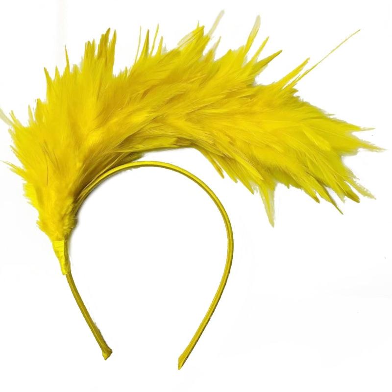 Feather Headband 1920s Mardi Gras Headband Flapper New Handmade Feather Burlesque Headpiece Fashion Hoop Accessories Dance Party