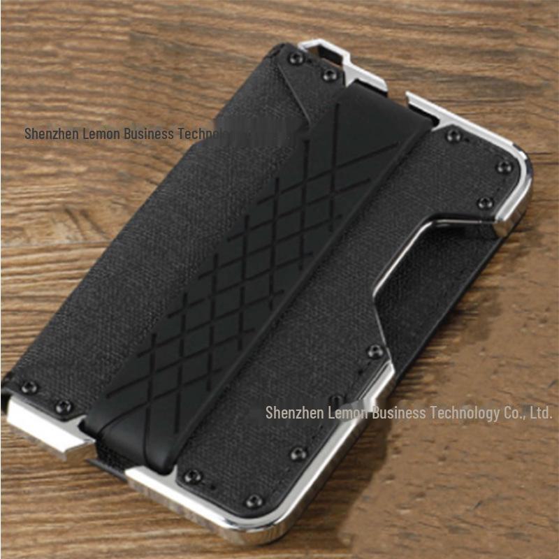 

Кошелек-держатель для карт Dango RFID с защитой от кражи из натуральной кожи и алюминия