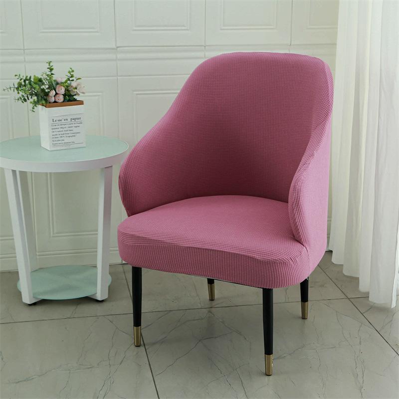 Nordic Style Computer Universal Semicircular Office with Armrests and Full-inclusive Dining Chair Cover Curved Small Sofa Cover