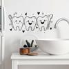 Cartoon Tooth Design Wall Sticker Pvc Waterproof Easy To Tear And Install For Bathroom Bedroom Washbasin Home Decoration