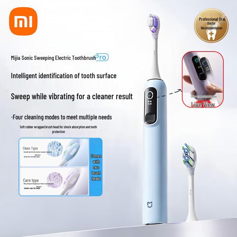 Звуковая электрическая зубная щетка Xiaomi Mijia Sonic Electric Toothbrush Pro MES610, китайская вилка (адаптер в комплекте)