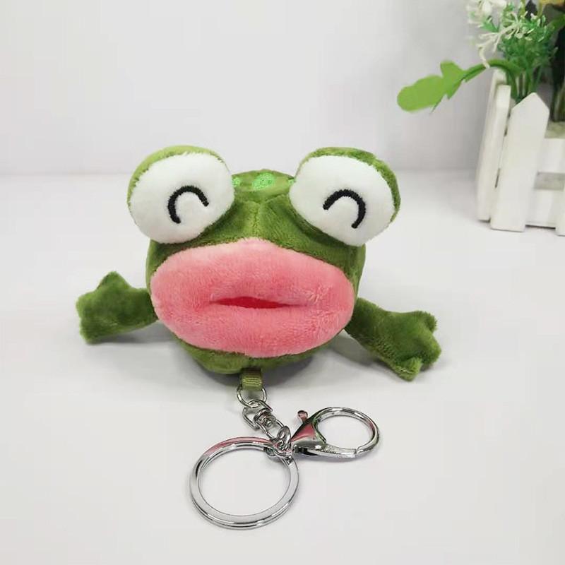 Fun Charming And Green Plush Frog Keychain Cartoon Toy Perfect For Gifts Girls