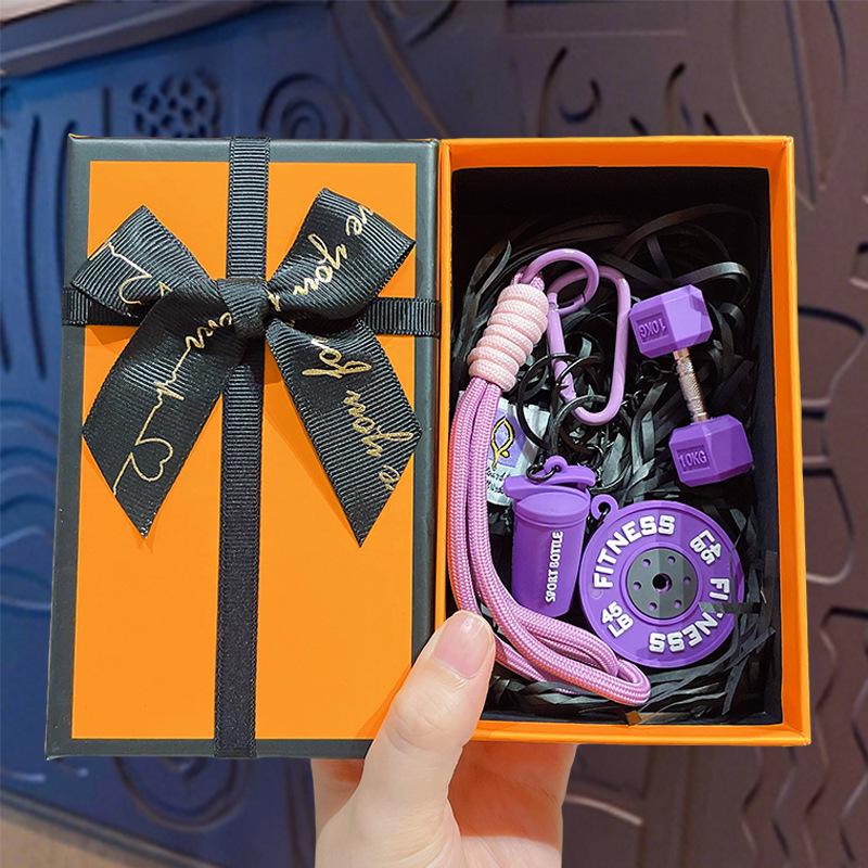 High-Grade Mini Fitness Equipment Keychain Charms & Ornaments