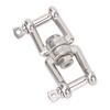 Stainless Steel Double Ended Swivel Shackle 8 Shaped Ring Connector Marine Device for Ships Boat Yacht 8mm, Load