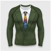 Suit Imitation 3D T-shirt For Men's Street Hip-hop Cosplay Funny And Personalized Round Neck Long Sleeved Fashion Casual New Top