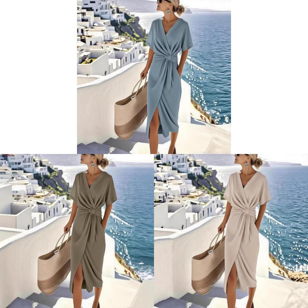 Zomer Mode Jurk Met Strik Taille Voor Vrouwen Business Casual Reis Kleding