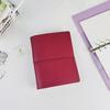 A6 Pu Leather Binder 6 Ring Binder With 45 Sheets PU Clip-on Notebook Faux leather Loose Leaf Notebook Journal