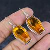 Honey Topaz Gemstone Handmade 925 Sterling Silver Jewelry Earring 1.77" g3P93