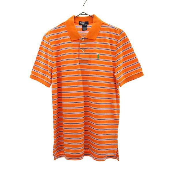 unused Polo by Ralph Lauren border Short sleeve Polo shirt Fawn Kid's Used