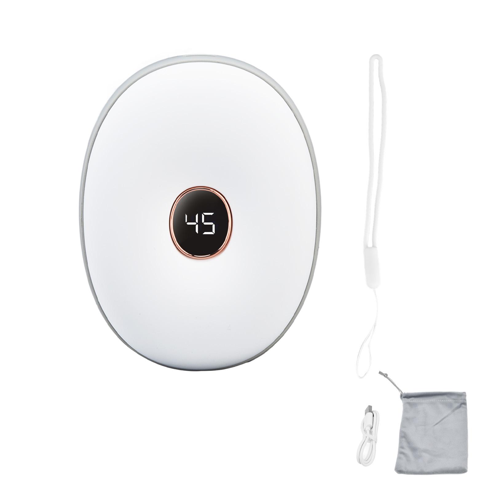 

Грелка для рук с двухсторонним подогревом, интеллектуальный контроль температуры, мини-портативная зарядка через USB, электрическая белый