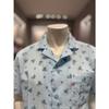 Triumph 100  Cotton Mini Ripple Blueberry Short Sleeve Men S Pajama Blue  Tempj2