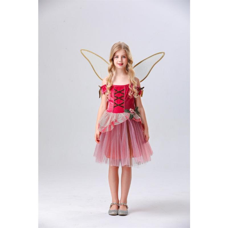 

June 1 children s performance clothes, flower fairy princess dress, elf children s mesh tutu skirt, stage performance clothes 120cm