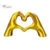 Desktop Love Hand Statue 3D Printed Gesture Figurine Heart Shape Ornament Sculpture Home Office Wedding Party Decoration PLA