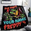 1PC Fnaf Celebration Custom Name Patterned Flannel Blanket Suitable For All Seasons For Home Decor Warmth And Comfort Gifts Holiday Present