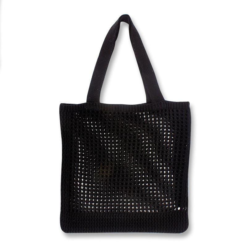 Borsa da Donna Fiori ad Uncinetto Coreana Borsa in Lana Borsa a Mano Casual Vuota a Spalla Singola Borsa da Spiaggia