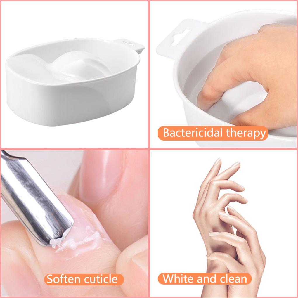 Pack of 4 Nail Soak Tray Bowl Soften Cuticle Professional Soaking Removing Artificial Nails Plastic Nails Soaking Bowls