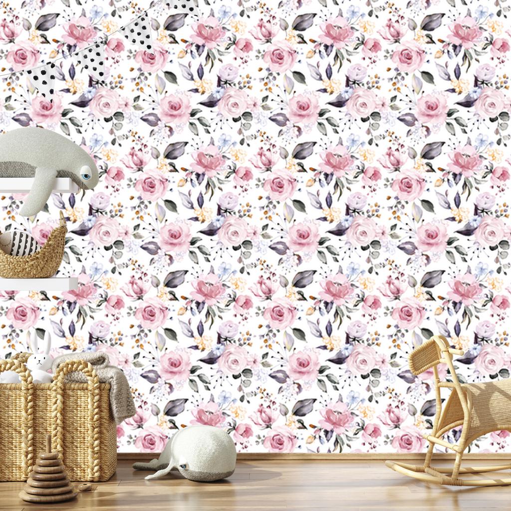Colorful Roses Nature Wallpaper for Living Room and Bedroom 50x1000