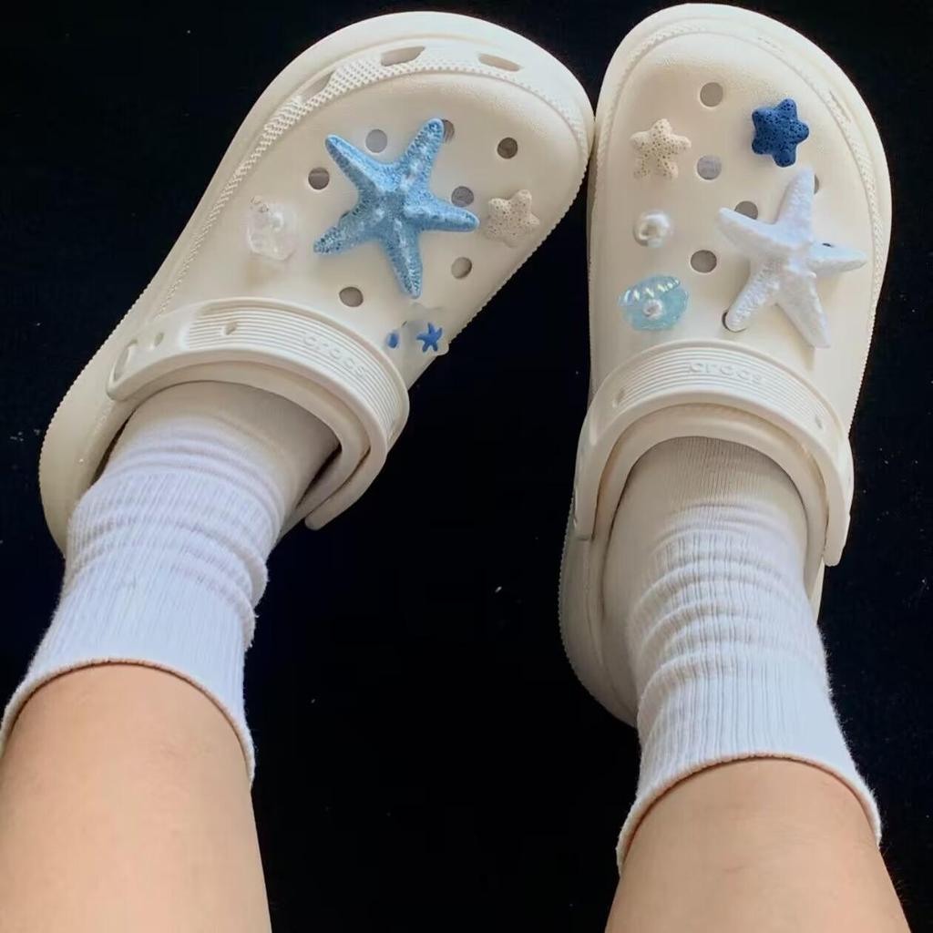 Starfish & Shell Detachable Shoe Buckle Accessories – Compatible with Xiaohongshu Style