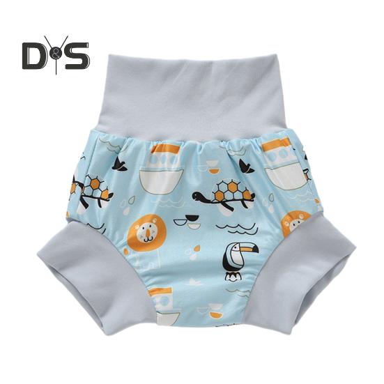 Baby Swimming Trunks 3-Layer Protection Urine Cushion Towel Washable Reusable Elastic Waist Baby Swim Shorts
