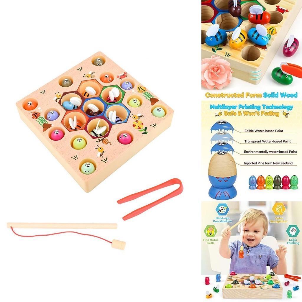 Engaging Wooden Fishing Game Toys For Boys And Girls With Magnetic Elements