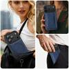 Apple 17 Pro Max Magnetischer Kartenhalter Ständer Lederhülle - Sturzsicheres Schutz-iPhone 16 Cover mit Kartenschlitz