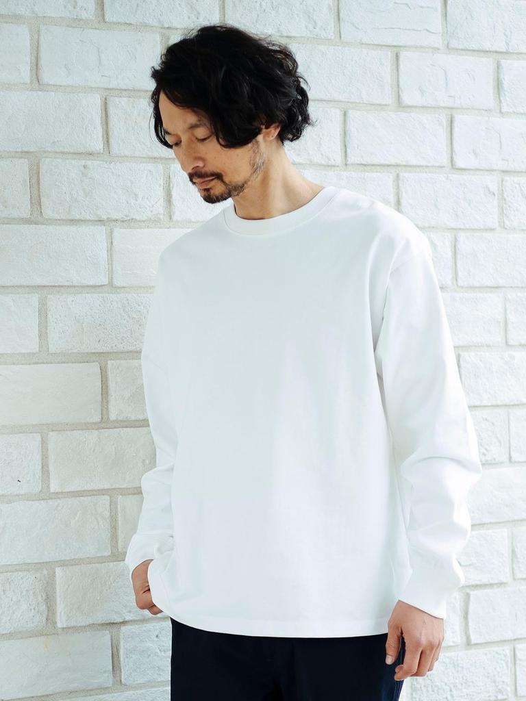 B:MING LIFE STORE by BEAMS Men's RelaxFit Long Sleeve Tee (H/W) in Off-White (M_92140229147)