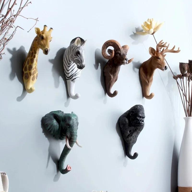 Raft Stereo Vintage Animal Rășină Suport de Perete pentru Haine Cârlig de Perete Decorațiune de Perete pentru Casă Produse de Uz Casnic