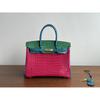 Kazilan color-blocking inseam version of crocodile pattern high-end hand-held platinum bag women's cross-border fashion versatile women's bag