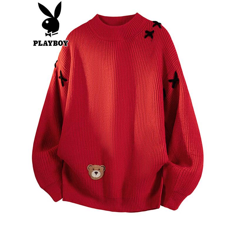 PLAYBOY Men s Round Neck Knit Sweater 2XL (135-150 lbs)