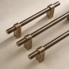 Dooroom Solid Brushed Brass Furniture Handles Modern Industrial Style Cupboard Wardrobe Dresser Shoe Drawer Cabinet Knobs