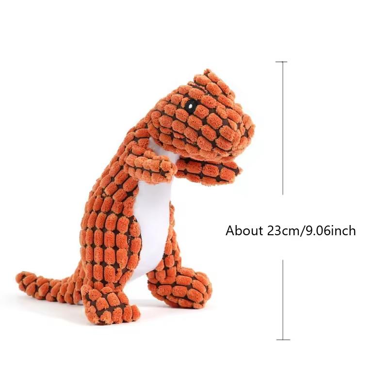 Durable Dinosaur Plush Dog Toy With Sound Chew Resistant Crocodile Shape For Interactive Pet Play And Training