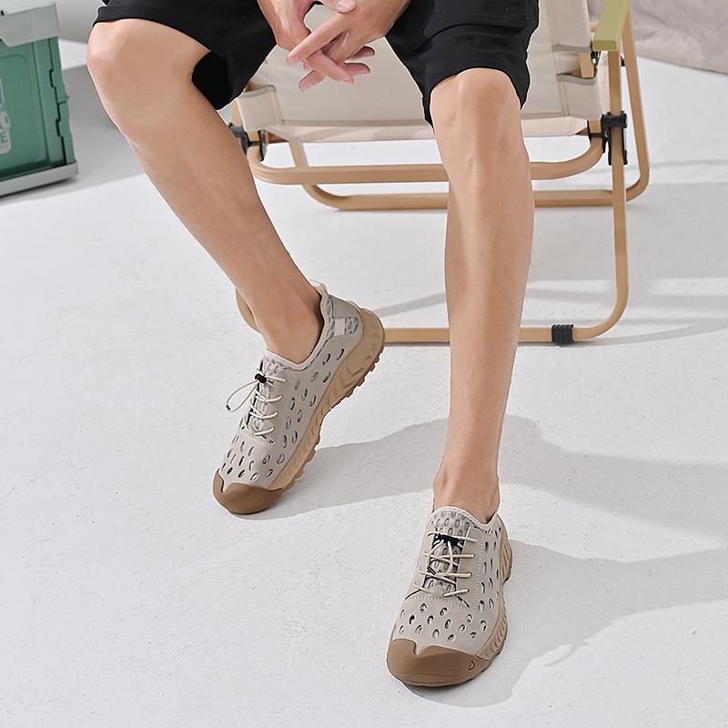 Men's Casual Shoes Handmade Mesh Hole Shoes